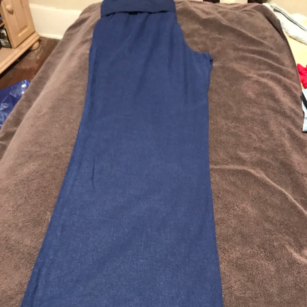 2 pr Old Navy wide leg, linen pants. Blue & Grey